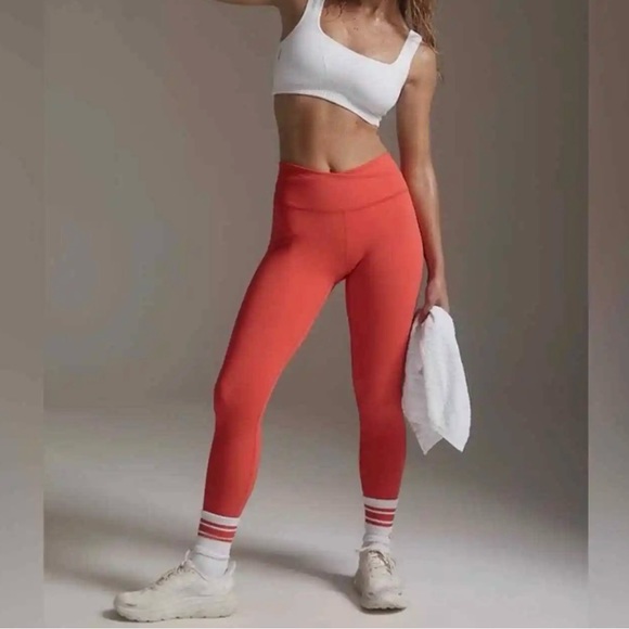 Free People Womens Orange Wrap Lose Control 718 Leggings - Picture 1 of 8